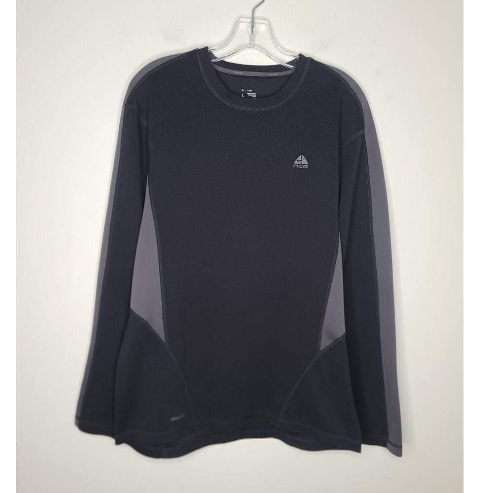 Nike ACG all conditions gear black grey long sleeve athletic shirt - large